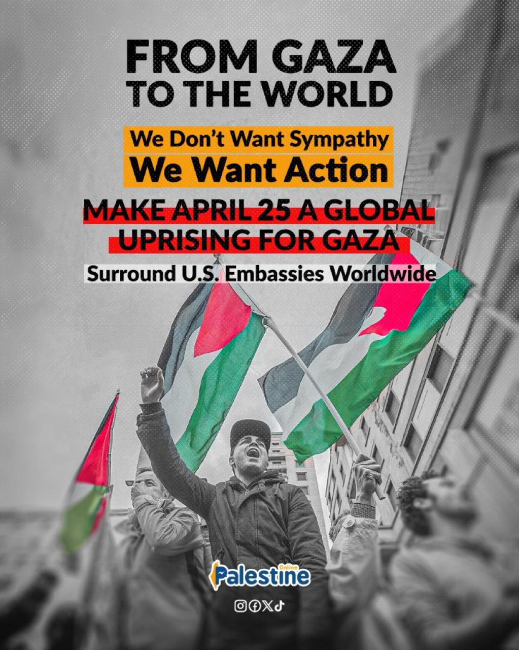 The Global Day of Action for Gaza on April 25, 2025